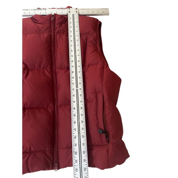 Eddie Bauer Goose Down Puffer Vest Red Mens Size L - Picture 3 of 5